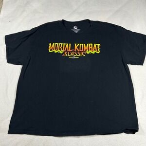 Mortal Kombat Klassic T-Shirt Mens 3X Black Graphic Goro Raiden Scorpion Retro
